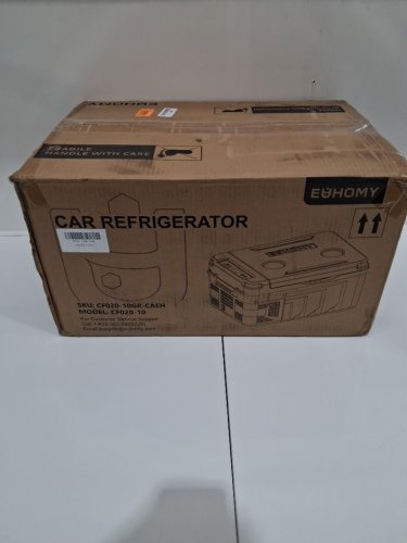 EUHOMY CAR REFRIGERATOR COMPRESSOR ELECTRIC COOLER WITH APP CONTROL - 12V - 10L - BLACK/GREY (MODEL: CF020-10GR-CAEH) image 2