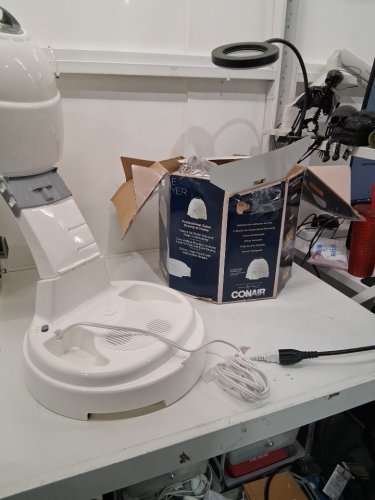 conair pro style portable bonnet hair dryer - white (model: hh320rwbc) image 3