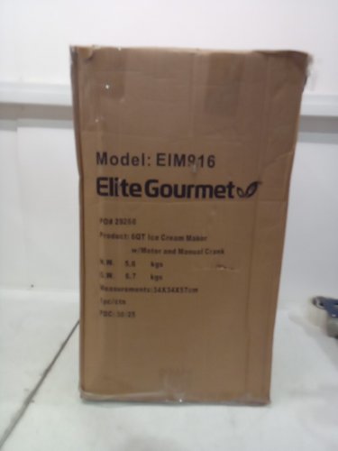 elite gourmet old fashioned wood bucket electric ice cream maker with die‑cast hand crank - 6qt - pine (model: eim916) image 2