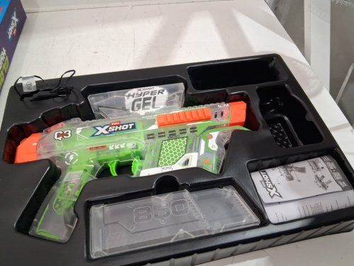ZURU XSHOT Hyper Gel Glow Night Strike Blaster - GREEN image 3