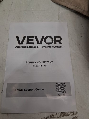 vevor screen house tent - 10ft x 9.2ft - 4 - 8 person - white/beige (model : 121132) image 6