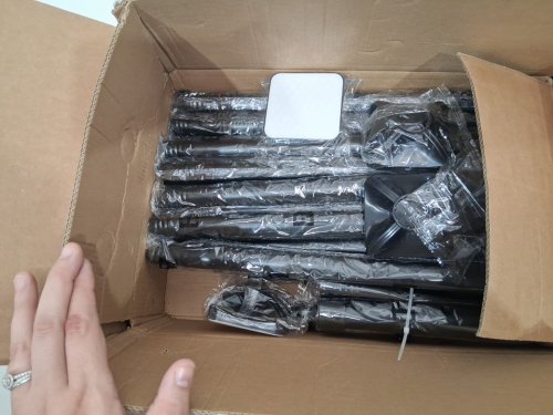 Room Divider Curtain Rod No Drilling Tension Rods for Room Separation - black image 4