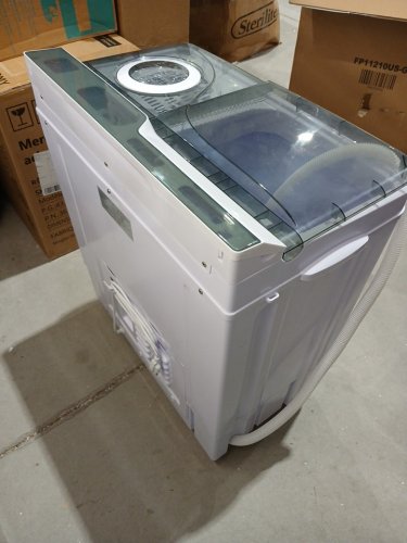 dortala twin tub portable semi-automatic washing machine - 29" x 16.5" x 31.5" - dark grey (Model: fp11210us-gr) image 5