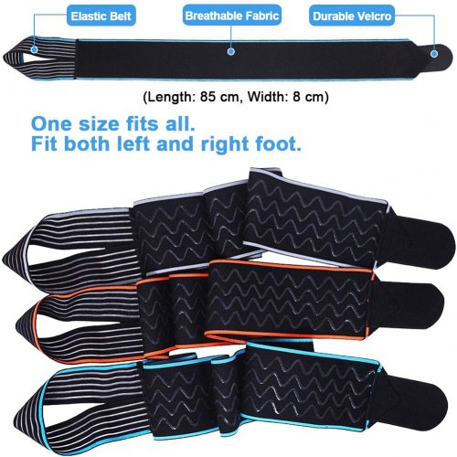 BEISTER Adjustable Compression Ankle Brace/Support Wrap - OSFM - BLUE/BLACK image 2