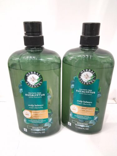2 herbal essences sulfate free scalp balance eucalyptus shampoo- 1l/each image 2