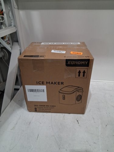 EUHOMY Countertop Ice Maker Machine with Handle, Basket & Scoop - MAKES 26LB Per Day - silver (MODEL: IM-01X/IM008-BSI-CAEH) image 2