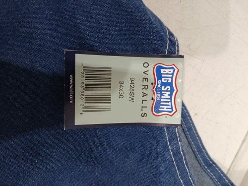 MEN'S BIG SMITH COTTON relaxed fit OVERALLS- 34W x 30L - STONEWASH denim - (style: 9428sw) image 4
