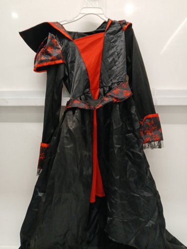 2PC GIRL'S PARTYHOLICS BLOODMOON BELLA COSTUME - MEDIUM (8-10) - BLACK / RED (STYLE: 14882 ) image 2