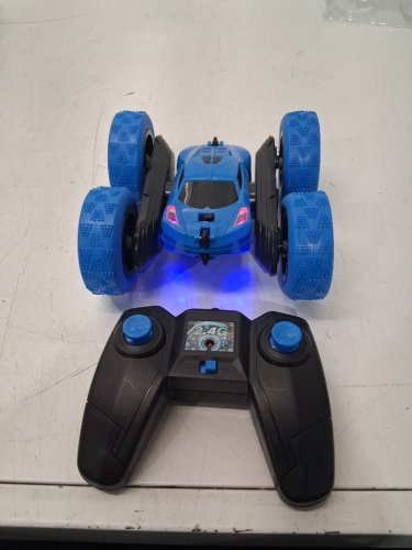 QUNREDA REMOTE CONTROL rc stunt 360° stunt 4wd car with 2 rechargeable batteries - blue image 4