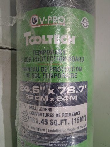 Tooltech V-Pro Temporary Floor Protection Board - 24.6" x 78.7ft - black image 3