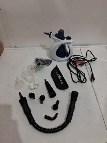 mosche Handheld Pressurized Steam Cleaner with Accessory Set - All Natural Household Steam Cleaning - BLUE/ WHITE (model: whl-603) image 3