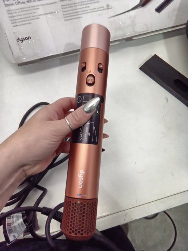 6PC DYSON i.d curly + coily airwrap multi styler and hair dryer with bluetooth - amber silk ( model: hs08) image 11