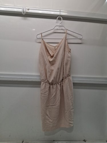 womens mohito collection spaghetti strap elastic waist midi dress - medium - beige image 2