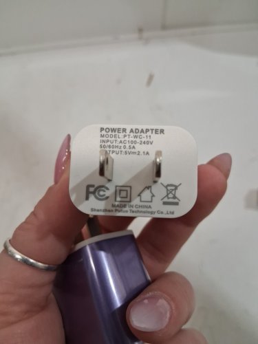 2PK AILKIN DUAL USB WALL CHARGING BLOCKS - 5V - METALLIC PURPLE (MODEL: pt-wc-11) image 3