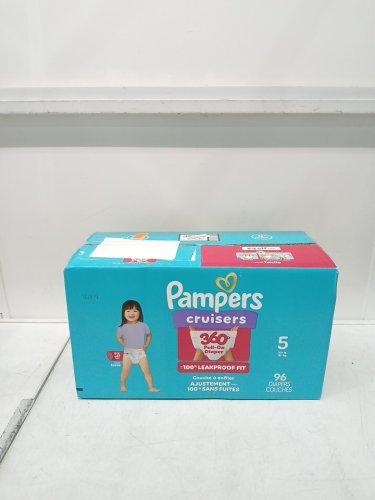 96PK PAMPERS PULL ON CRUISERS 360° 100% leakproof DISPOSABLE BABY DIAPERS - SIZE 5 (27LBS+) image 2