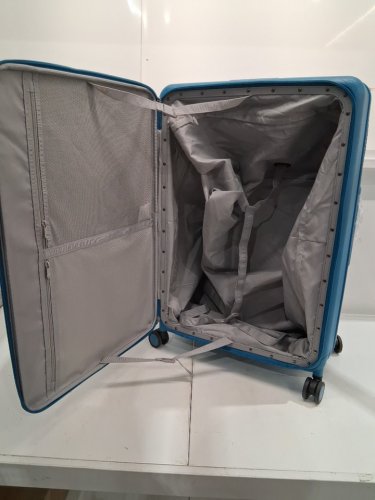 Hanke Large Expandable Luggage with Spinner Wheels Top Opening and Cup Holder - 28" - Caribbean Blue (model: KH9886) image 2