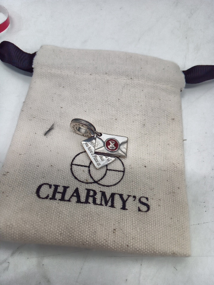 WOMENS PANDORA X CHARMY HOGWARTS LETTER HARRY POTTER CHARM - 15MM - S925 STERLING SILVER image 2