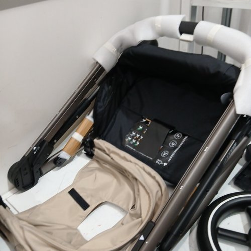 Cybex Electronic Assist Forward Power and Downhill Break rocking feature e-Gazelle S Stroller - 50LBS MAX - Almond Beige/Black Frame (model: 524001219) image 9