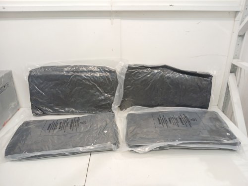 4PK Patio Lumbar Pillows - 22" x 13" - Black image 3