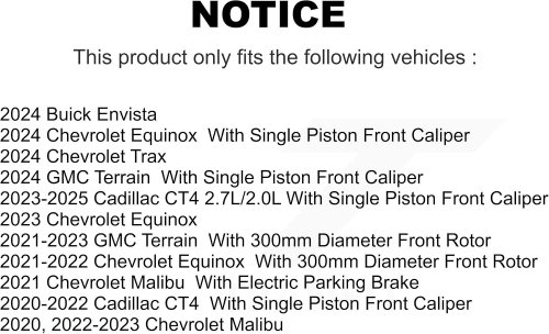 CMX FRONT CERAMIC DISC BRAKE PADS FOR SELECT VEHICLES (MODELS: CMX-D2345) image 2
