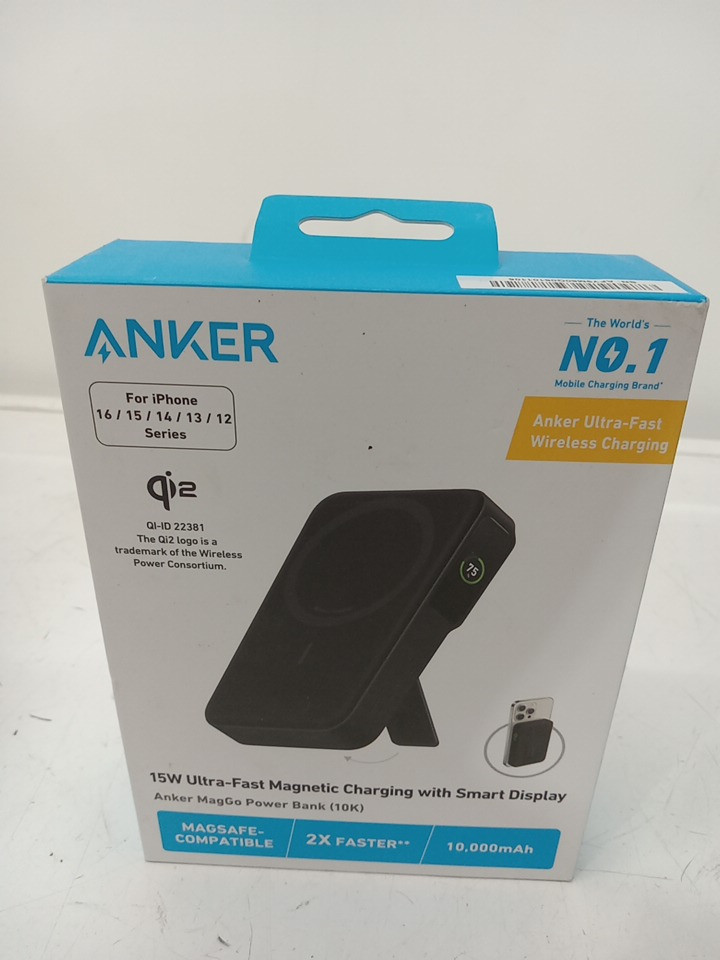 Anker MagGo Slim Magnetic Wireless Power Bank with Stand - 5000mAh - 7.5W - Black (Model: A1618) image 2