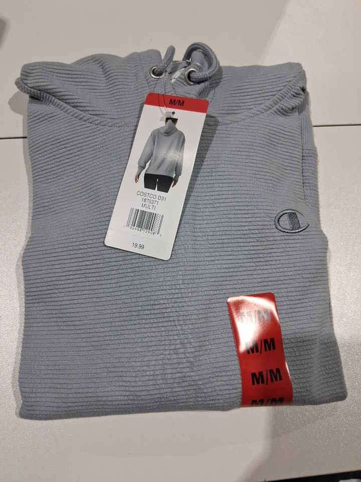 WOMEN'S CHAMPION TEXTURED TUNIC HOODIE - MEDIUM - GREY (STYLE: 1870371) image 2