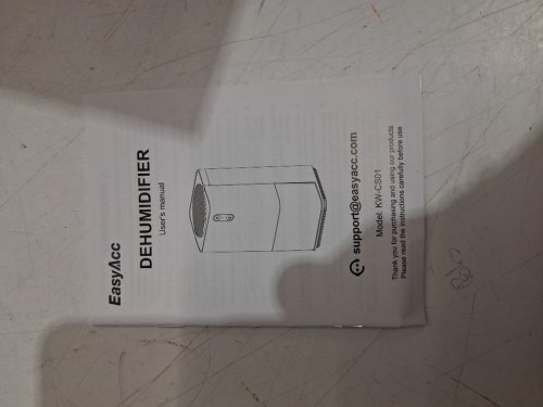 EASYACC small ultra quiet portable dehumidifier with Handle with 7 LED Lights and Auto Shut off - 40oz - 450SQ.FT - black (model: kw-cs01) image 6