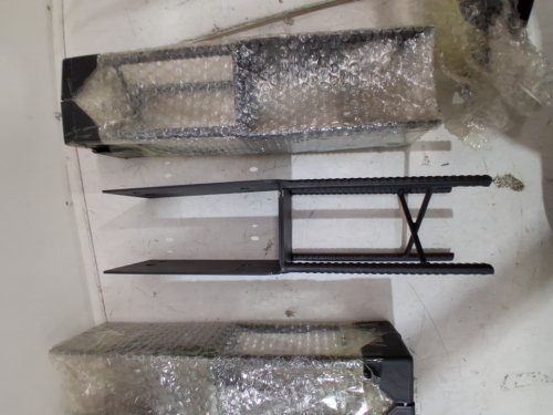 4PK Heavy Duty Stainless Steel U-Shaped Post Anchors 4"x4" Wet Concrete Fence Post Holder - BLACK image 3