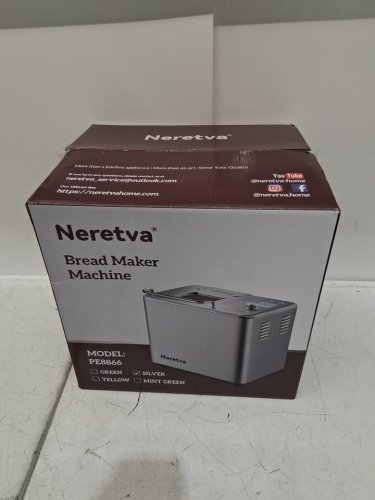 neretva 20-in-1 nonstick ceramic bread maker - 2lbs max - silver (model: pe8866su) image 3