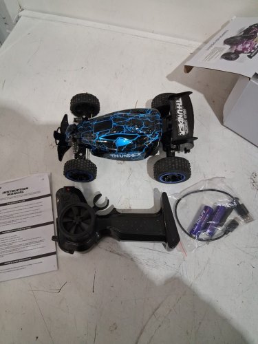 tecnock remote control rc racing car - black/blue image 3