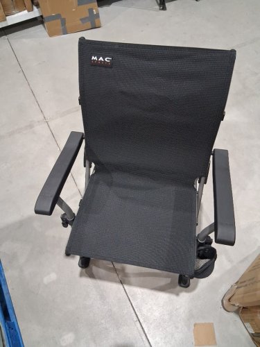 mac sports foldable camp chair with carrying case - 27" x 26" x 38" - grey/black - (model: 1740689) image 3