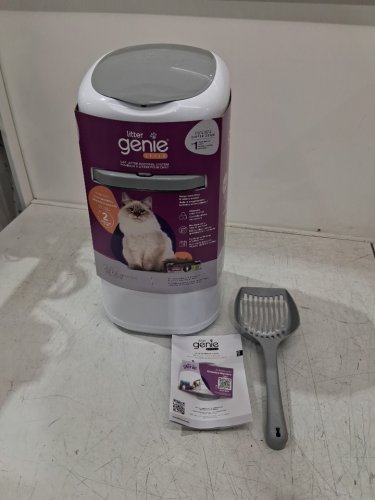 LITTER GENIE STYLE CAT LITTER ODOR CONTROL DISPOSAL SYSTEM PAIL WITH SCOOP AND HOLDER - 18" - WHITE (MODEL: ‎I000658) image 3
