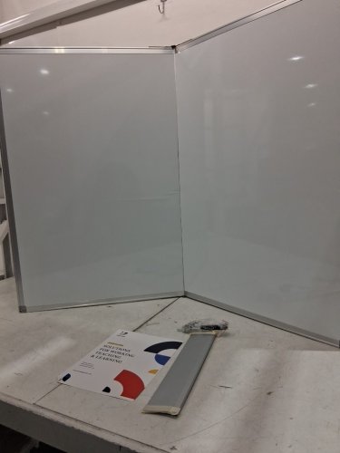 maxtek Aluminium Frame foldable Magnetic White Board for Wall - 48" x 36" - white/silver image 2