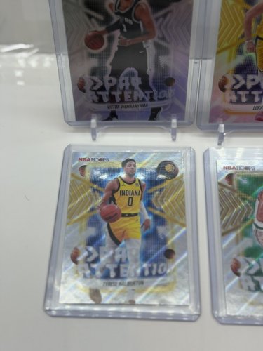 LUKA DONCIC, VICTOR WEMBY, JASTON TATUM, TYRESE HALIBURTON - 4 ASSTD 2026 TOPPS  PAY ATTENTION NBA HOOPS CARDS image 5