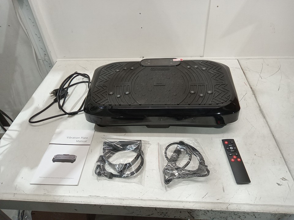 Taevno bluetooth Vibration Plate Exercise Machine with Built-in Bluetooth Speaker & Remote Control - 450lb Capacity - Black image 3
