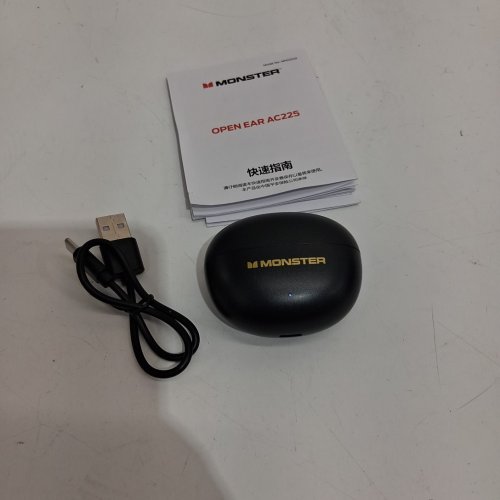 MONSTER OPEN EAR AC225 BLUETOOTH 6.0 EARBUDS WITH ENC-ENHANCED MIC - BLACK (MODEL: MH22245)) image 5