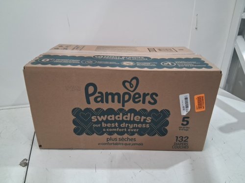 132PK Pampers Swaddlers Disposable Baby Diapers - SIZE 5 - 20-37lb image 2