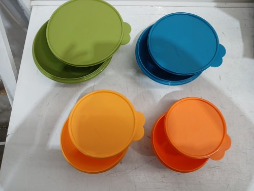 8pc tupperware Wonderlier Collection Food Storage Containers - blue/green/yellow/orange-(model:1995488) image 3