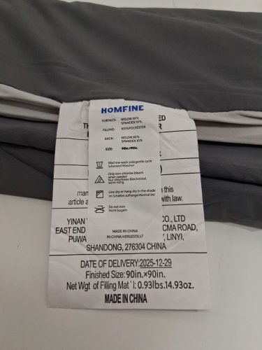 HOMFINE Cooling Comforter for Hot Sleepers Both Sides COOLING - QUEEN - BLACK/GREY image 5