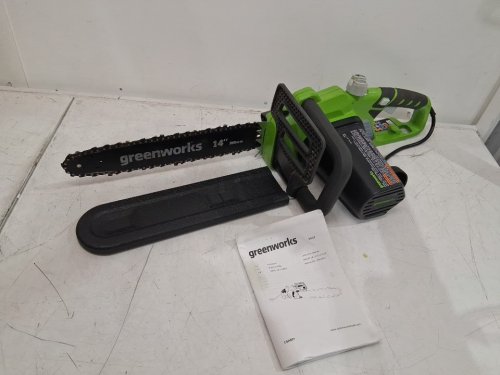 GREENWORKS ELECTRIC/CORDED CHAINSAW - 14" BLADE - 10.5A - GREEN (MODEL: 20222CA) image 3