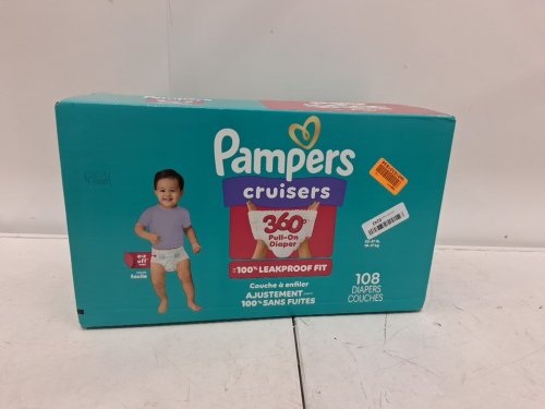 108PK PAMPERS PULL ON CRUISERS 360° FIT GAP-FREE FIT DISPOSABLE BABY DIAPERS - SIZE 4 (22-37lb) image 2