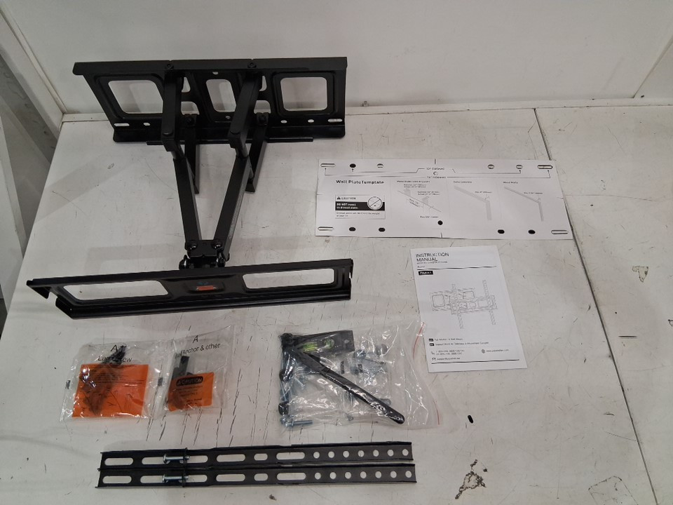 pipishell full motion tv wall mount - 26"-65" - black (model: pimfk1) image 2