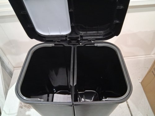 Step N' Sort Dual Trash and Recycling Bin with Slow Close Lid - 20L (EACH) - BLACK (MODEL: SNS402-B) image 4