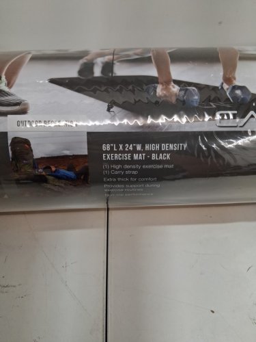 CAP BARBELL HIGH DENSITY EXERCISE YOGA MAT WITH STRAP - 1/2"X24"X68" - BLACK (MODEL: MTIS-6523-12BK) image 3
