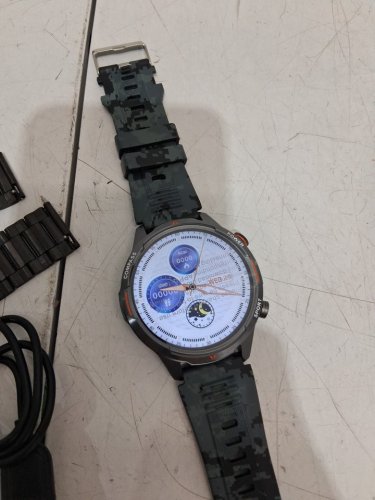 UNISEX SMART TOUCH SCREEN FITNESS & SLEEP TRACKING WATCH WITH EXTRA BAND - 1.7" - CAMOFLAUGE (MODEL: V95) image 4