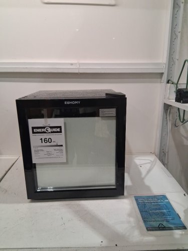 EUHOMY compact countertop mini wine/drinks cooler fridge - 96l - black (model: br001-55bl-caeh) image 3