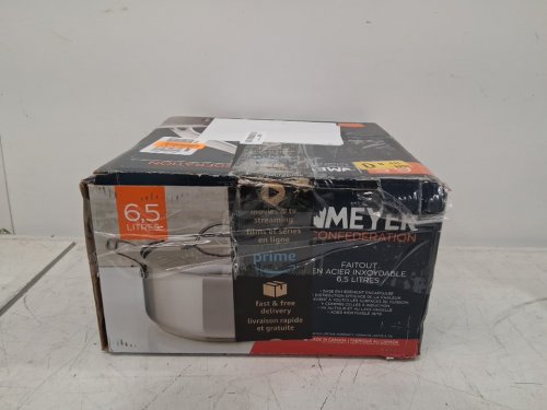 Meyer Stainless Steel Stock Pot with Lid- 6.5L- stainless steel Closed image 2