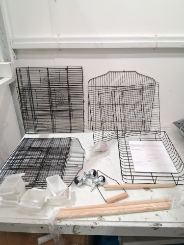 hbc bird cage with wheels - 64" - black (model: hcb-bc129-black) image 3