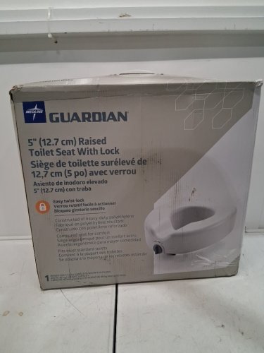Medline Raised Toilet Seat with lock - 5'' x 16.6'' x 17.3'' - 400lb - white (model: ‎G4-501RX1) image 4