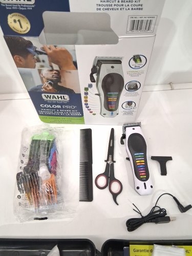 Wahl Color Pro Cord/Cordless Haircut and Beard Kit with 12 Attachment Guards - black/white (model: 1656565/3303) image 3